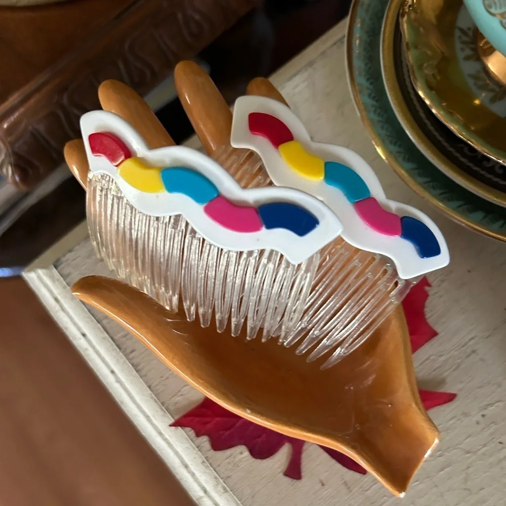 Vintage 80’s Wave Hair Combs